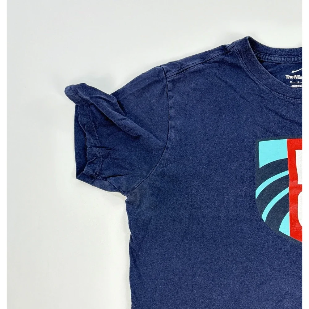 Nike Sporting Kansas City KC Shield T-Shirt Mens Medium Navy Blue Soccer MLS